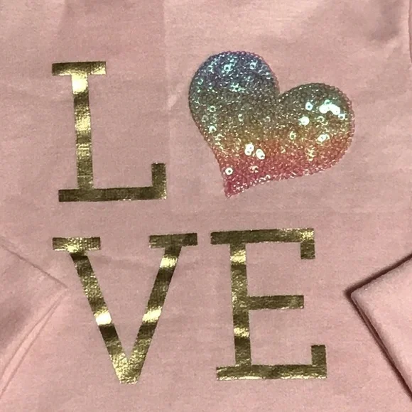 Btween Baby Girls Cute Fleece Love Hoodie Leggings Set size 12 - 24 M Pink/Melon - Picture 7 of 11